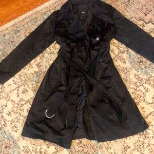 Mossimo black trench coat size L